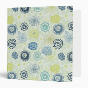 Stylish floral pattern with cute flowers binder
