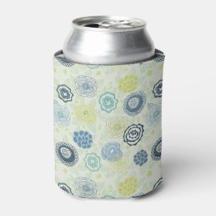 Stylish floral pattern with cute flowers can cooler