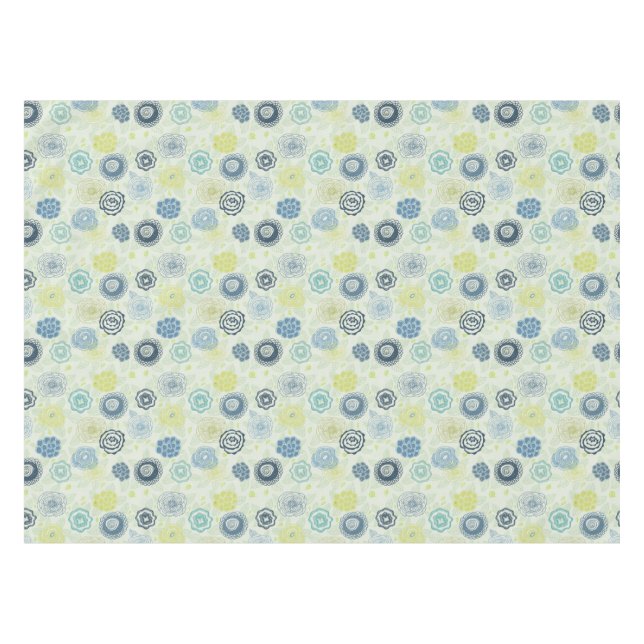 Stylish floral pattern with cute flowers tablecloth (Front (Horizontal))