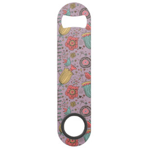 Stylish floral pattern with flowers bar key