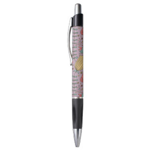 Stylish floral pattern with flowers pen