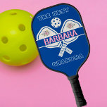 Stylish Floral The Best Grandma First Name  Pickleball Paddle<br><div class="desc">Grandma will be a winner with this paddle -- a truly stylish design with paddles within the paddle plus personalized additionally with a two-colour name. A touch of pink flowers set it off.  Any design questions,  just send an email to charmdesignstudio@rcn.com and we'll be delighted to assist.</div>