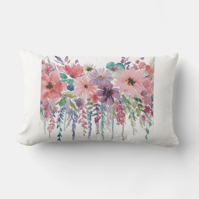 Stylish Floral Throw Pillow (Front)