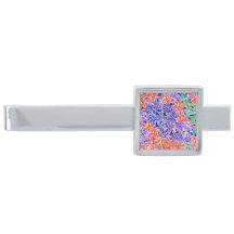Stylish Floral Watercolour Tie Clip