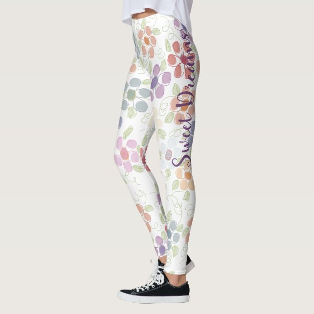 Stylish Flowered Design Leggings (Left)