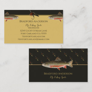 Stylish Fly Fishing Guide Business Card