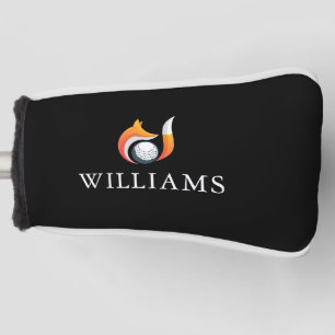 Stylish Fox And Ball Golf Personalized Name Head Cover