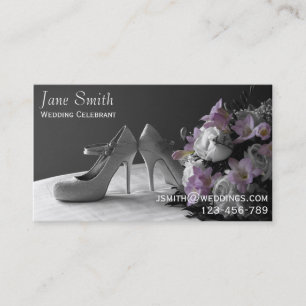 Stylish freelance wedding celebrant services business card