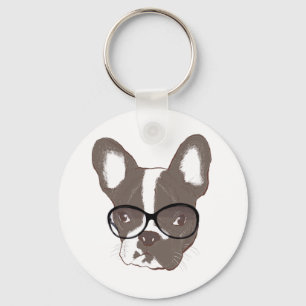 Stylish french bulldog keychain