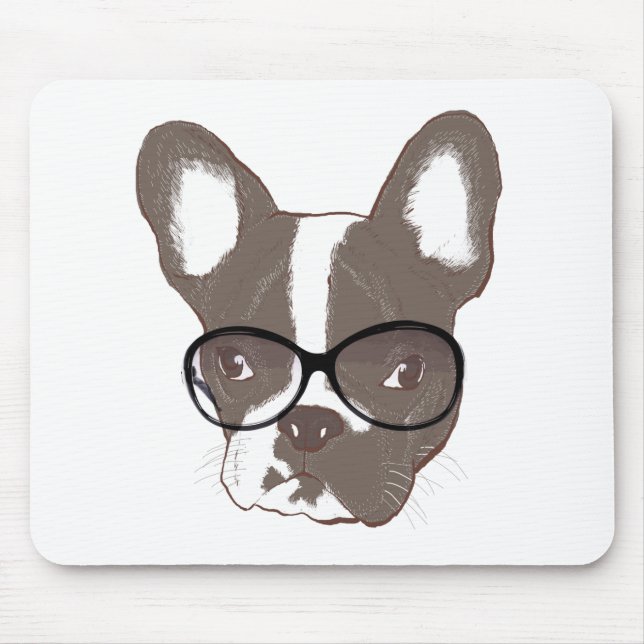 Stylish french bulldog mouse pad (Front)