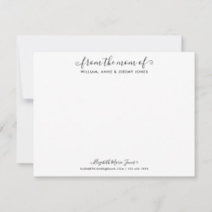 Stylish From the Mom Mother Family Elegant Script Card