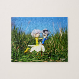 Stylish Fubby's in Narcissen's dress. Jigsaw Puzzle