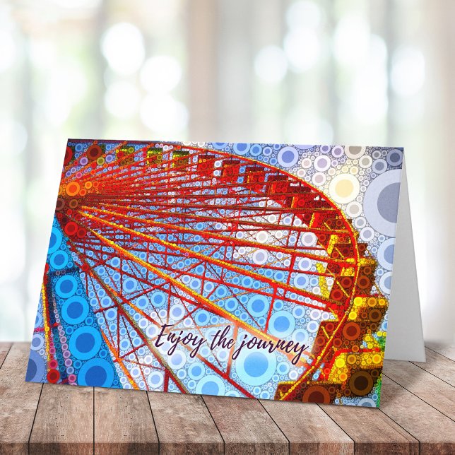 Stylish Fun Ferris Wheel Enjoy the Journey Script Card (Creator Uploaded)