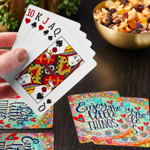 Stylish Fun Little Things Quote Inspirational Playing Cards