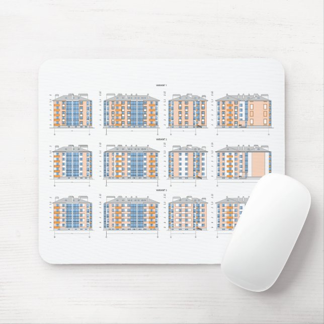 Stylish & Functional Blueprint Mouse Pad (With Mouse)