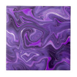 Stylish Funky Groovy Purple Curves Marble 3-6 Tile<br><div class="desc">Looking to be a little different and original? This modern funky groovy purple marble mimic curves print wall ceramic tile is just what you need. Available in two sizes 4.25 x 4.25 and 6 x 6 inches. Please note that this is a flat colour print and is not an actual...</div>