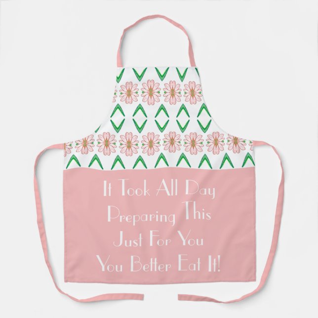 Stylish Funny Pink  Apron (Front)