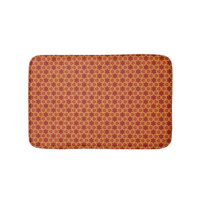 Stylish geometric ornament bath mat (Front)