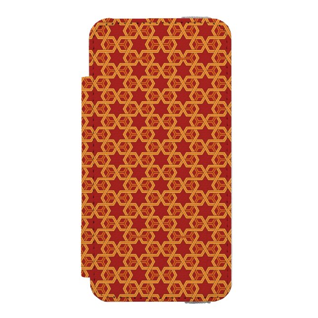 Stylish geometric ornament incipio iPhone wallet case (Folio Front)