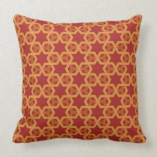 Stylish geometric ornament throw pillow