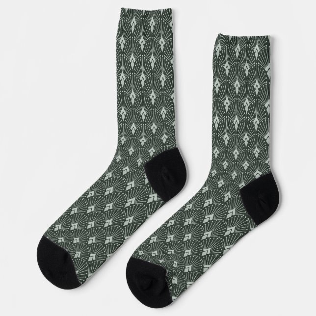 Stylish geometric pattern, art deco. socks (Left)
