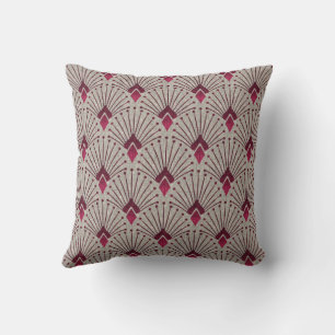 Stylish geometric pattern, art deco. throw pillow