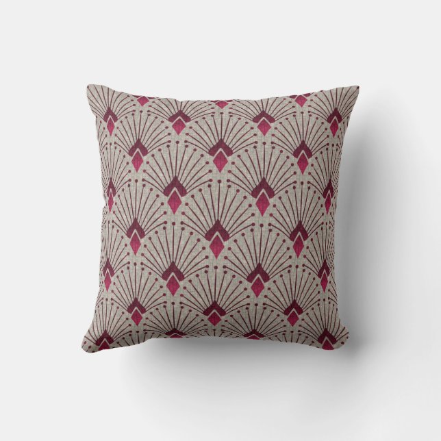 Stylish geometric pattern, art deco. throw pillow (Back)