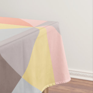 Stylish Geometric Pattern in Autumn Earth Tones Tablecloth