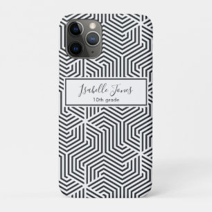 stylish geometric script personalized school   iPhone 11 pro case