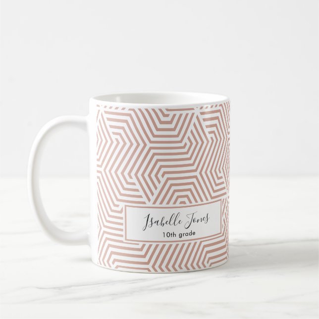 stylish geometric script school college  coffee mu coffee mug (Left)