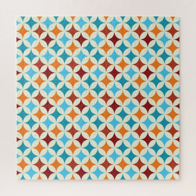 Stylish Geometric: Vintage Seamless Pattern Jigsaw Puzzle (Vertical)