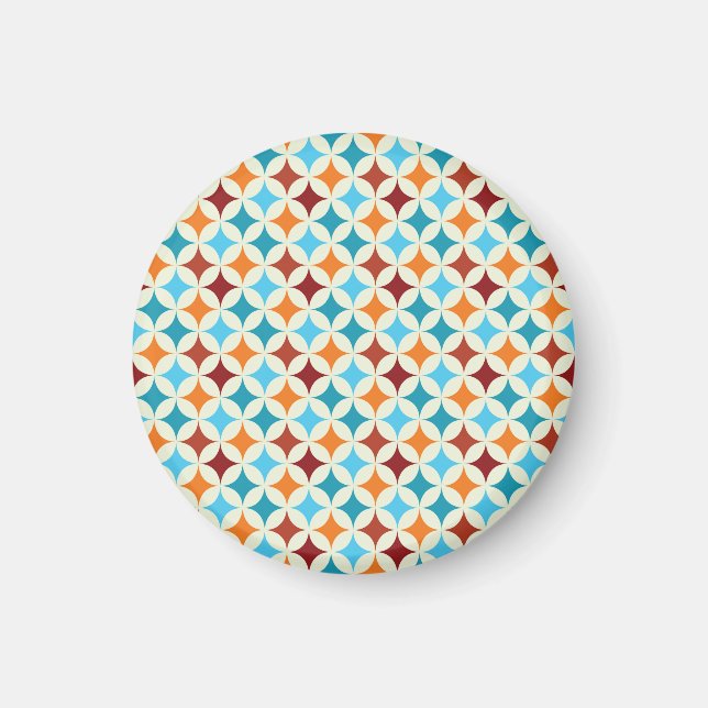 Stylish Geometric: Vintage Seamless Pattern Magnet (Front)