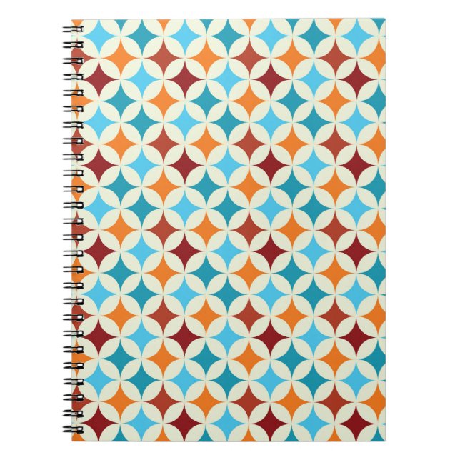 Stylish Geometric: Vintage Seamless Pattern Notebook (Front)