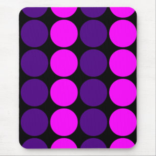 Stylish Gifts for Girls : Pink & Purple Polka Dots Mouse Pad