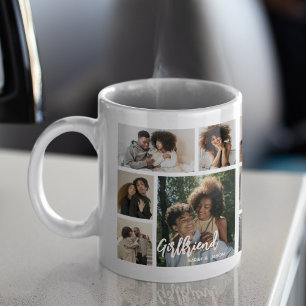 Stylish Girlfriend 15 Photo Collage Coffee Mug