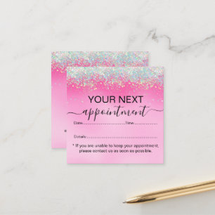 Stylish Girly Dripping Pink Glitter Appointment 