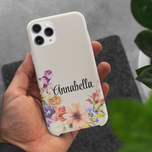 Stylish Girly Floral Modern Case-Mate iPhone Case (Creator Uploaded)