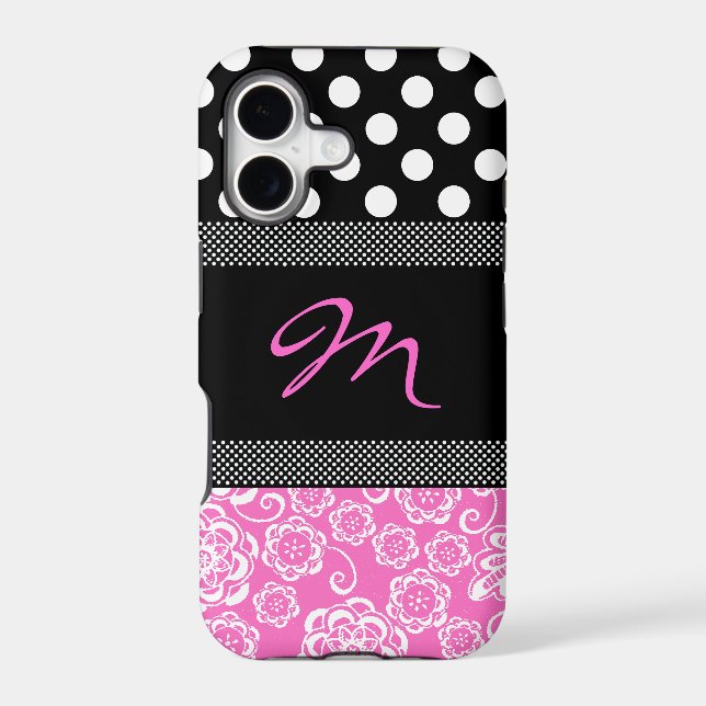 Stylish Girly Monogram iPhone 7 Plus Case (Back)