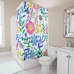 Stylish girly pink flowers hand paint design