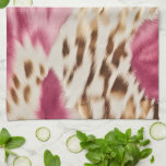 Stylish Girly Pink White Gold Zebra Kitchen Towel<br><div class="desc">Stylish Girly Pink Gold White Zebra</div>