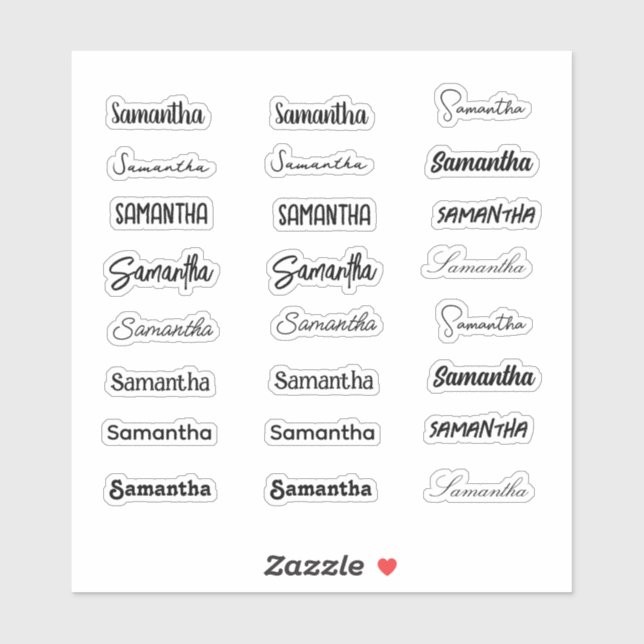 Stylish Girly Trendy First Name Set of 24 Fonts (Sheet)