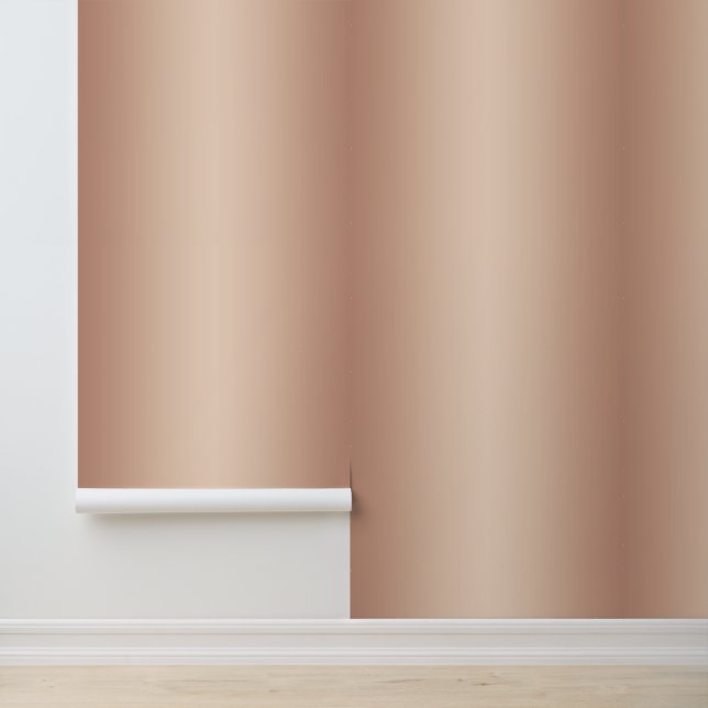 Stylish Glam Ombre Metallic Rose Gold Pink Wallpaper (Application)