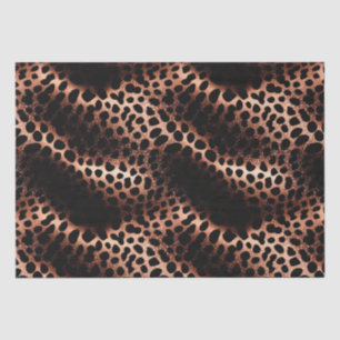 Stylish Glam Rose Gold Blush Pink Leopard Sparkle Tissue Paper