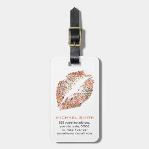 Stylish Glitter Lips #26 Luggage Tag