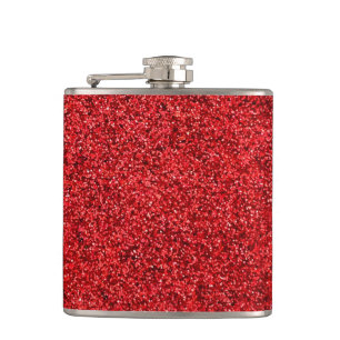 Stylish Glitzy Red Sequin Sparkles Hip Flask
