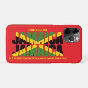 Stylish GOD BLESS JAMAICA JAMAICA Flag iPhone 11 Pro Case