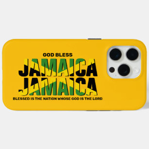 Stylish GOD BLESS JAMAICA JAMAICA Flag iPhone 15 Pro Max Case