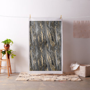 Stylish gold abstract marbleized paint fabric