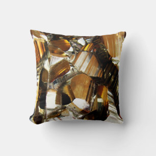 Stylish Gold Agate Throw Pillow