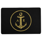 Stylish gold anchor with initials | Nautical Gifts